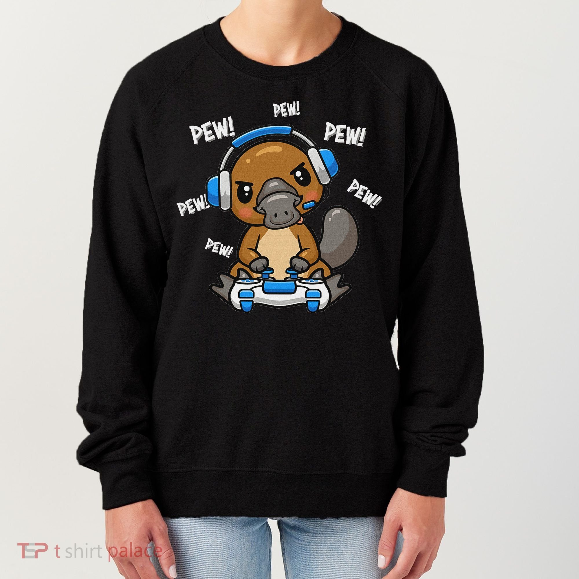 Cute Kawaii Gamer Platypus Lover Women's Sweatshirt