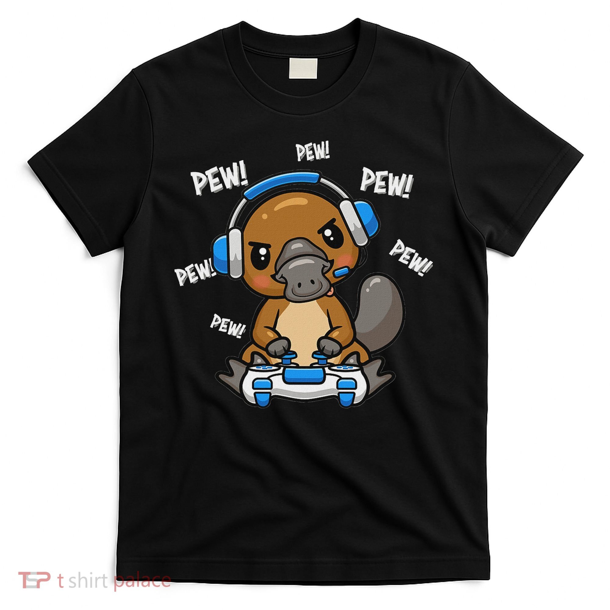 Cute Kawaii Gamer Platypus Lover T-Shirt
