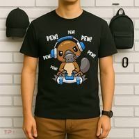 Cute Kawaii Gamer Platypus Lover T-Shirt thumb 6