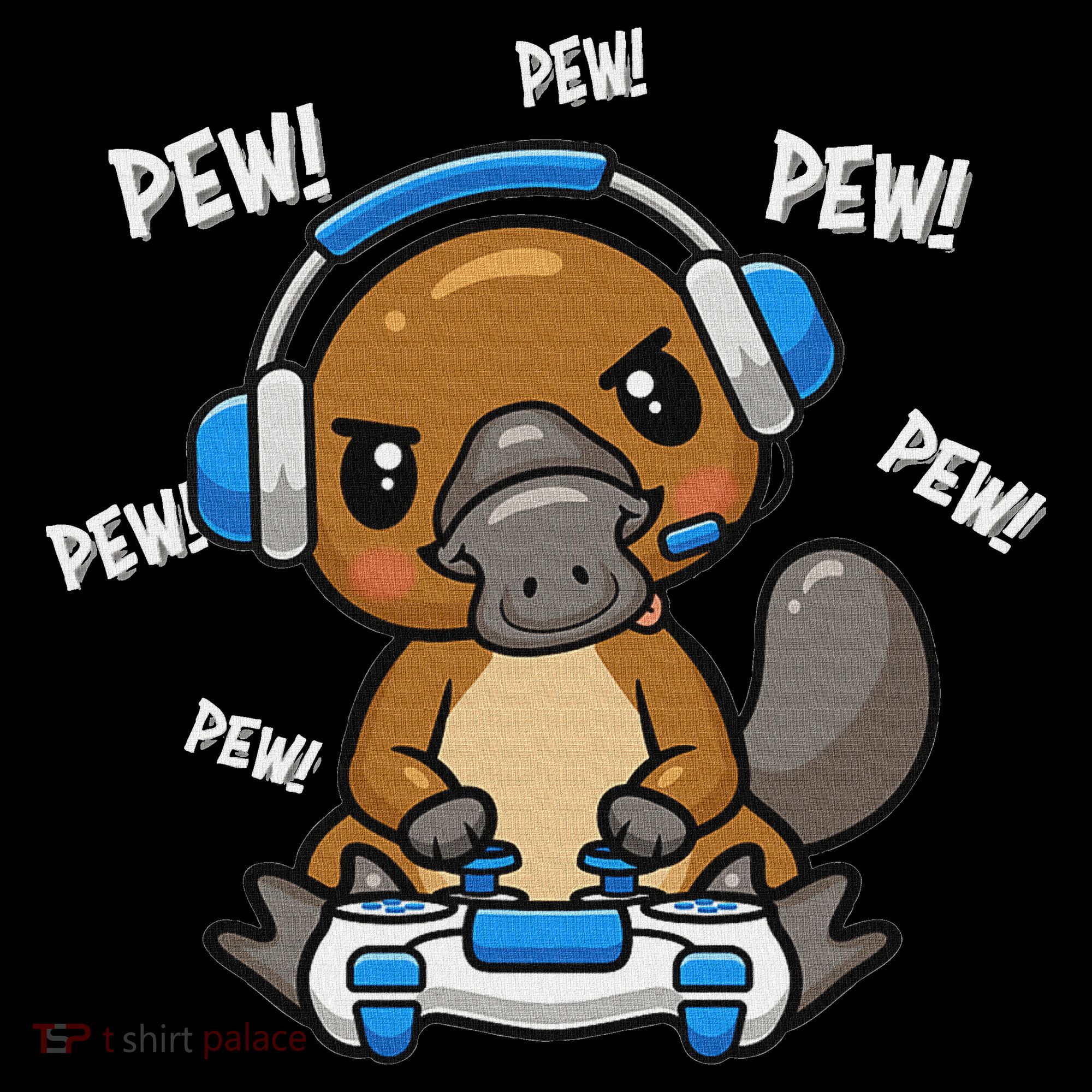 Cute Kawaii Gamer Platypus Lover T-Shirt
