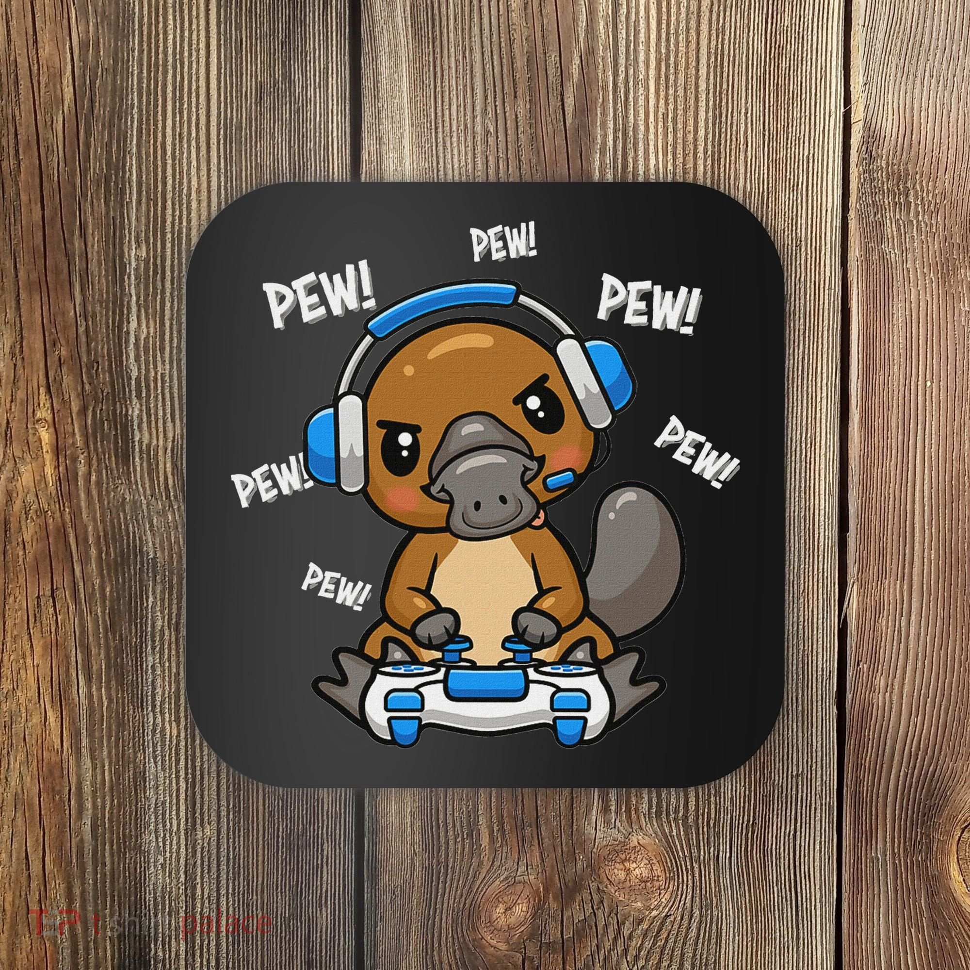 Cute Kawaii Gamer Platypus Lover Coaster