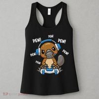 Cute Kawaii Gamer Platypus Lover Women's Tank Top thumb 3
