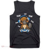 Cute Kawaii Gamer Platypus Lover Tank Top thumb 0