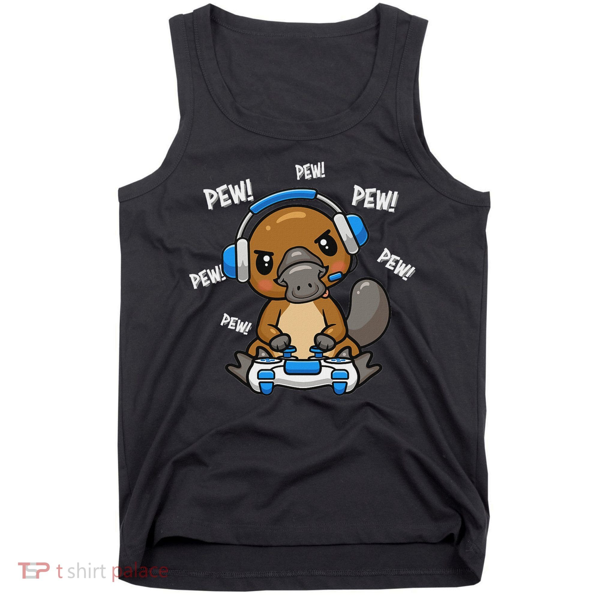 Cute Kawaii Gamer Platypus Lover Tank Top