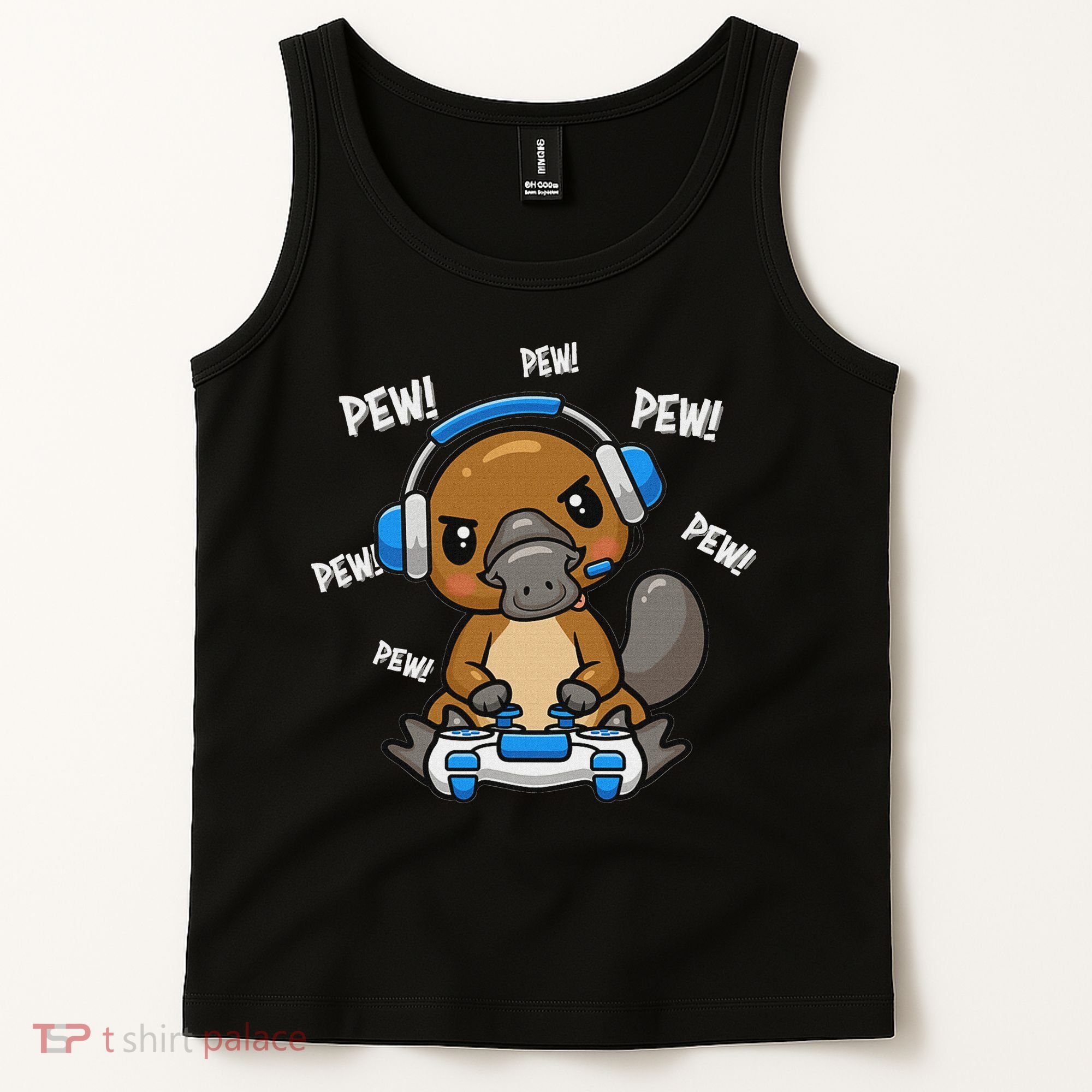 Cute Kawaii Gamer Platypus Lover Tank Top