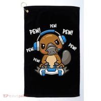 Cute Kawaii Gamer Platypus Lover Golf Towel thumb 0
