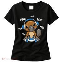 Cute Kawaii Gamer Platypus Lover Women's T-Shirt thumb 0