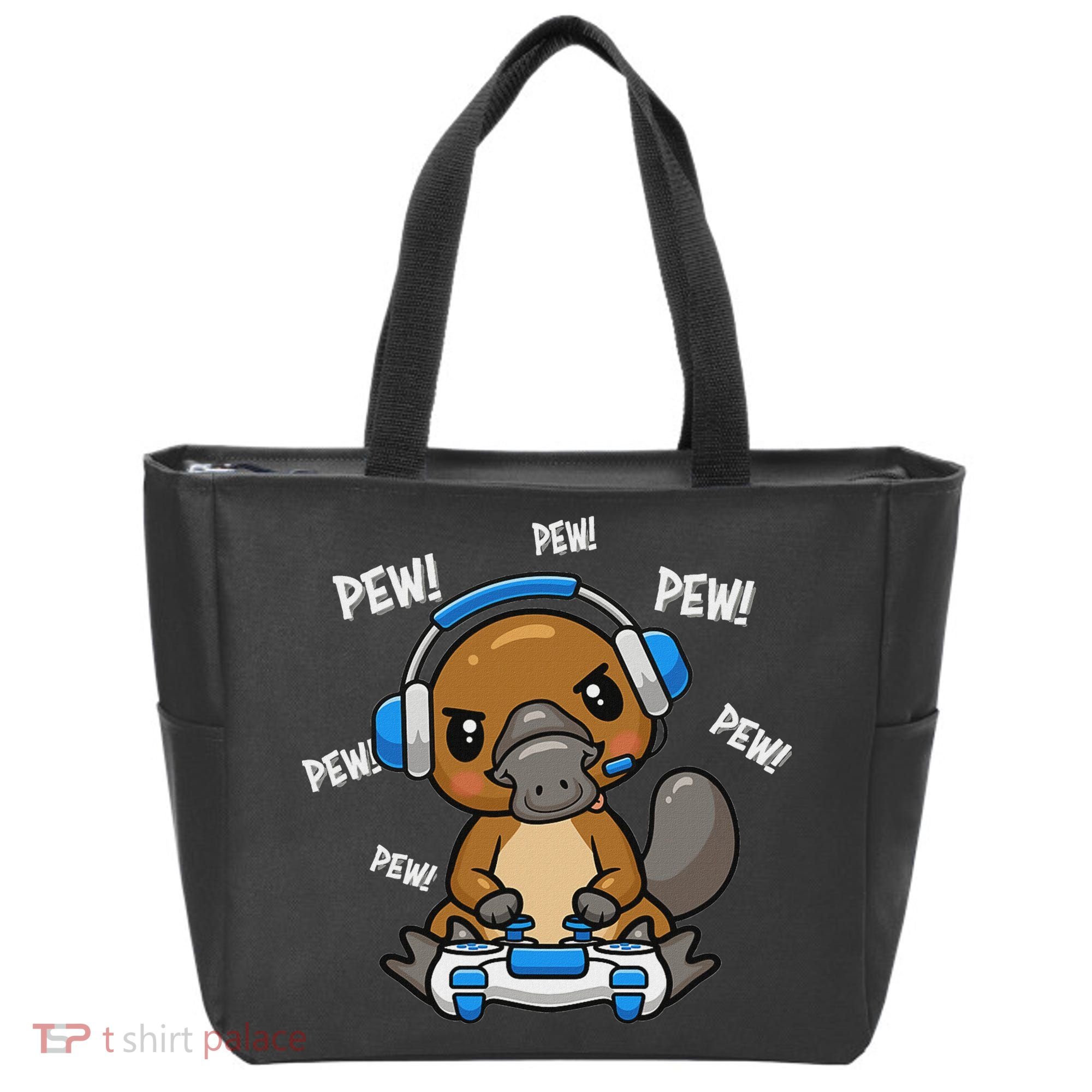 Cute Kawaii Gamer Platypus Lover Tote Bag