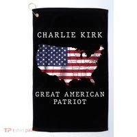 Charlie Kirk Great American Patriot Golf Towel thumb 0