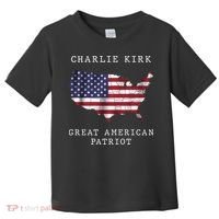 Charlie Kirk Great American Patriot Toddler T-Shirt thumb 0