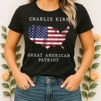 Charlie Kirk Great American Patriot Women's T-Shirt thumb 2