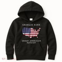 Charlie Kirk Great American Patriot Kids Hoodie thumb 0