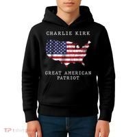 Charlie Kirk Great American Patriot Kids Hoodie thumb 4