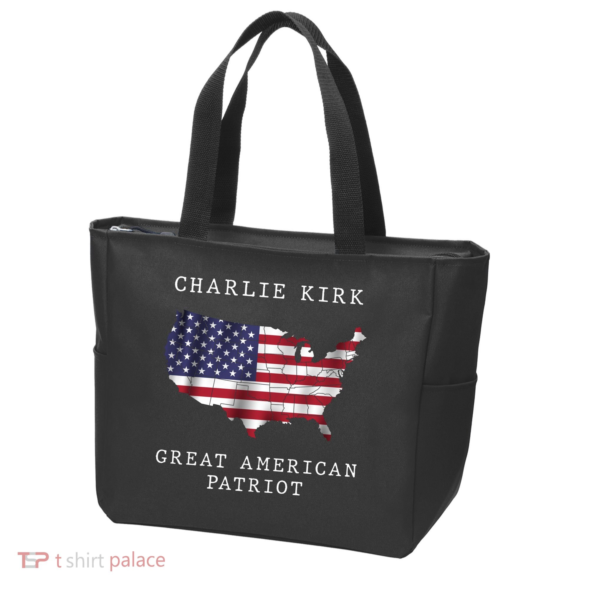 Charlie Kirk Great American Patriot Tote Bag