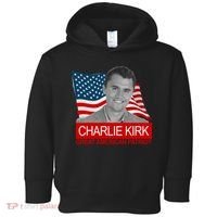 Charlie Kirk Great American Patriot USA Tribute Toddler Hoodie thumb 0