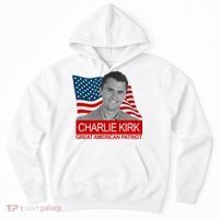 Charlie Kirk Great American Patriot USA Tribute Hoodie thumb 0