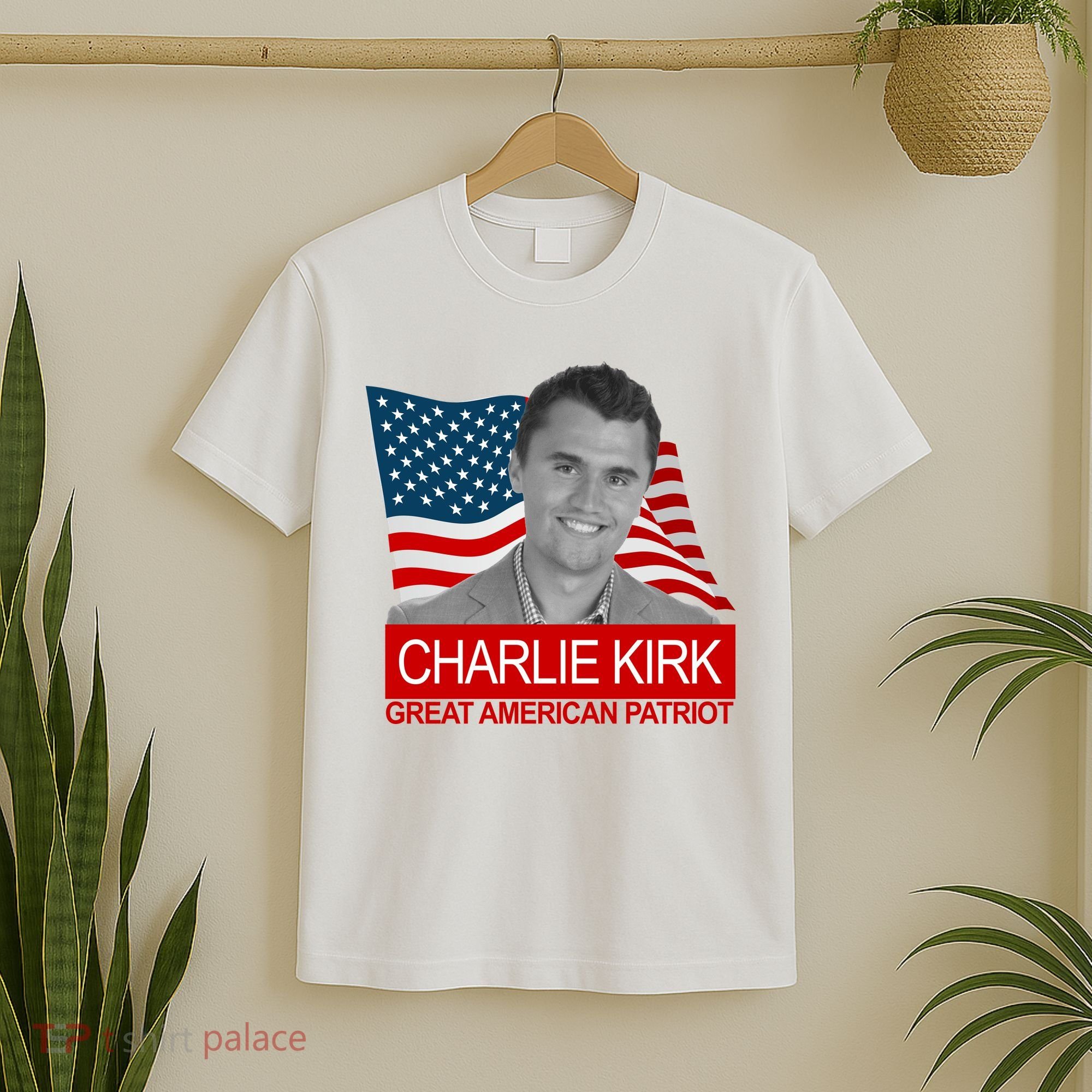Charlie Kirk Great American Patriot USA Tribute T-Shirt