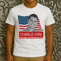 Charlie Kirk Great American Patriot USA Tribute T-Shirt thumb 3