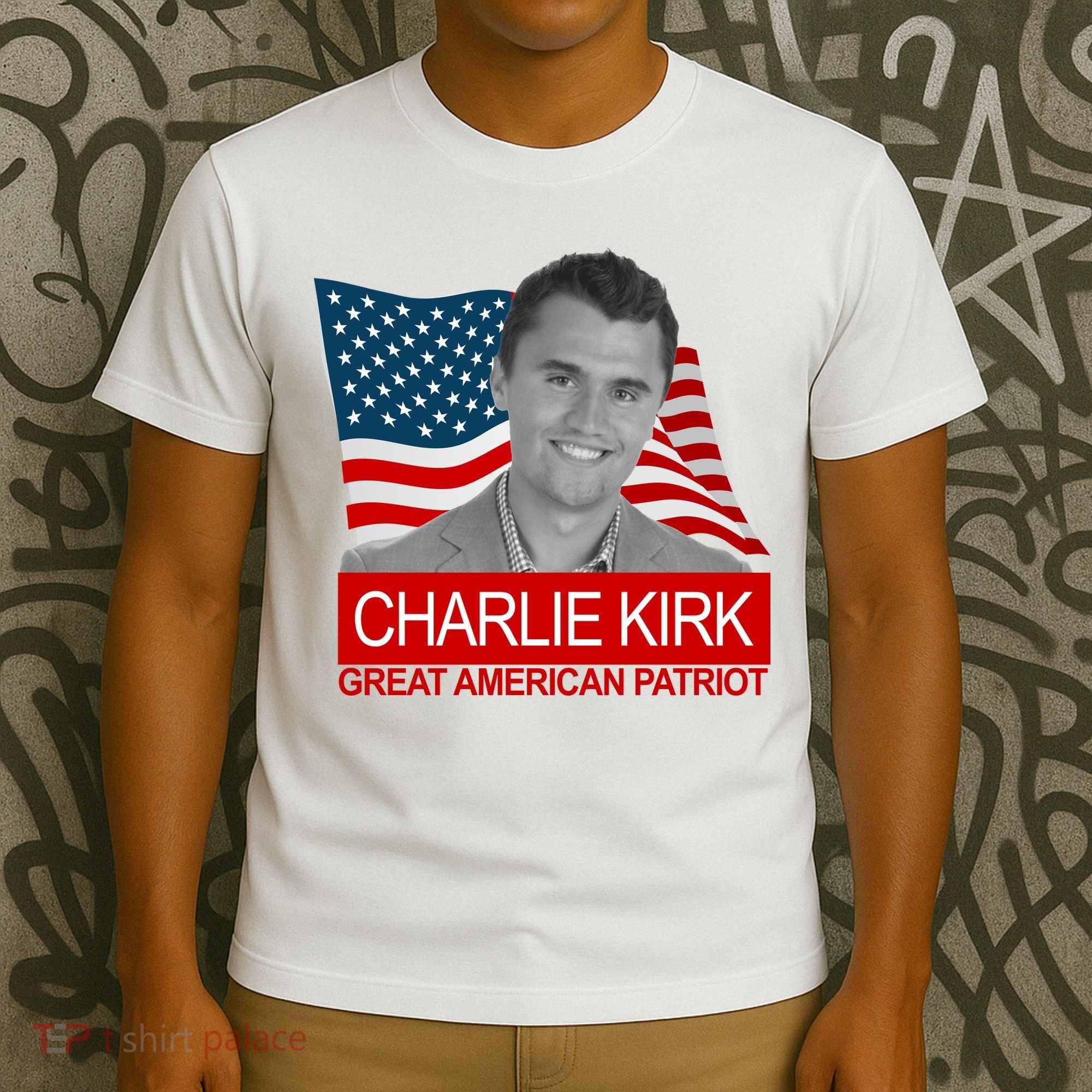 Charlie Kirk Great American Patriot USA Tribute T-Shirt