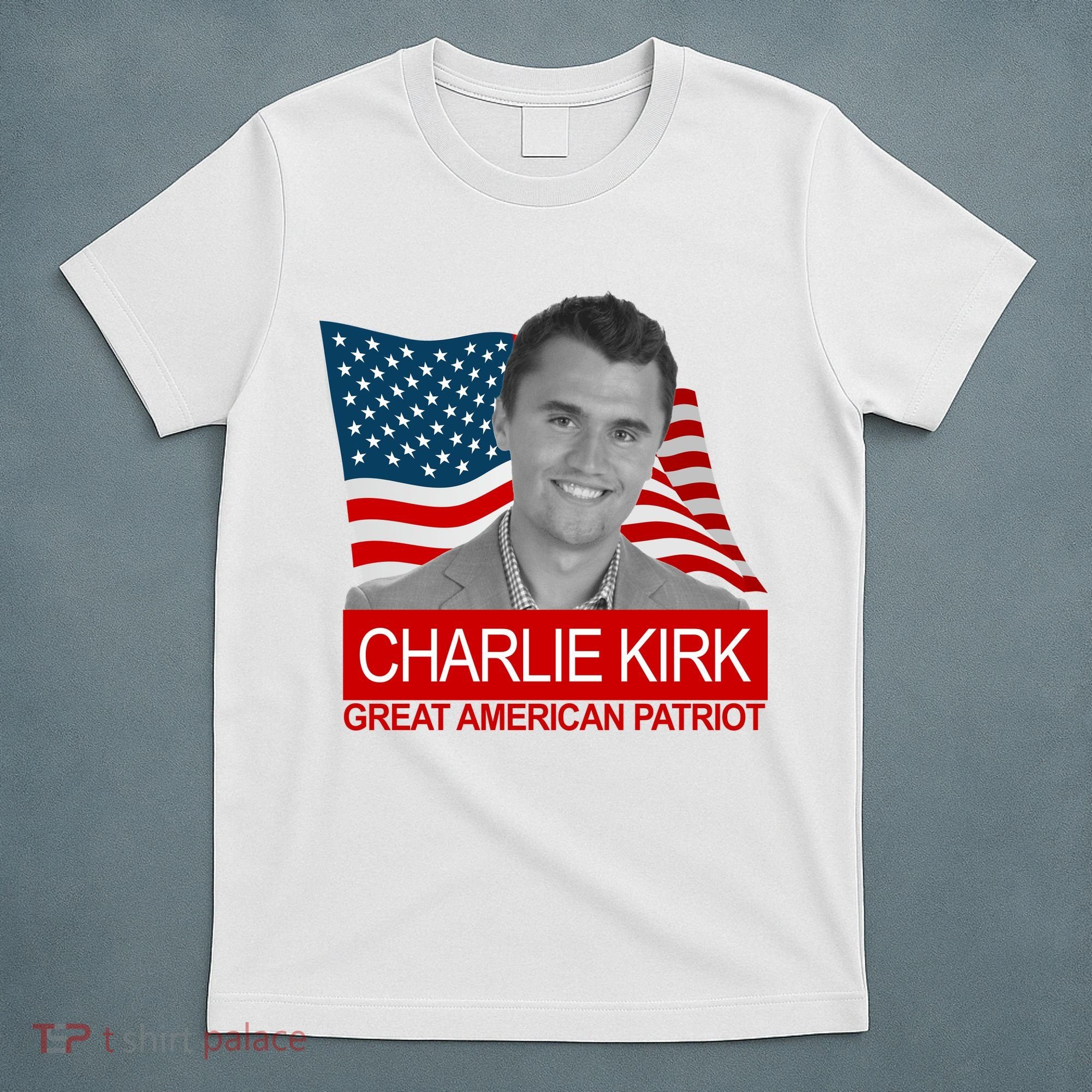 Charlie Kirk Great American Patriot USA Tribute T-Shirt