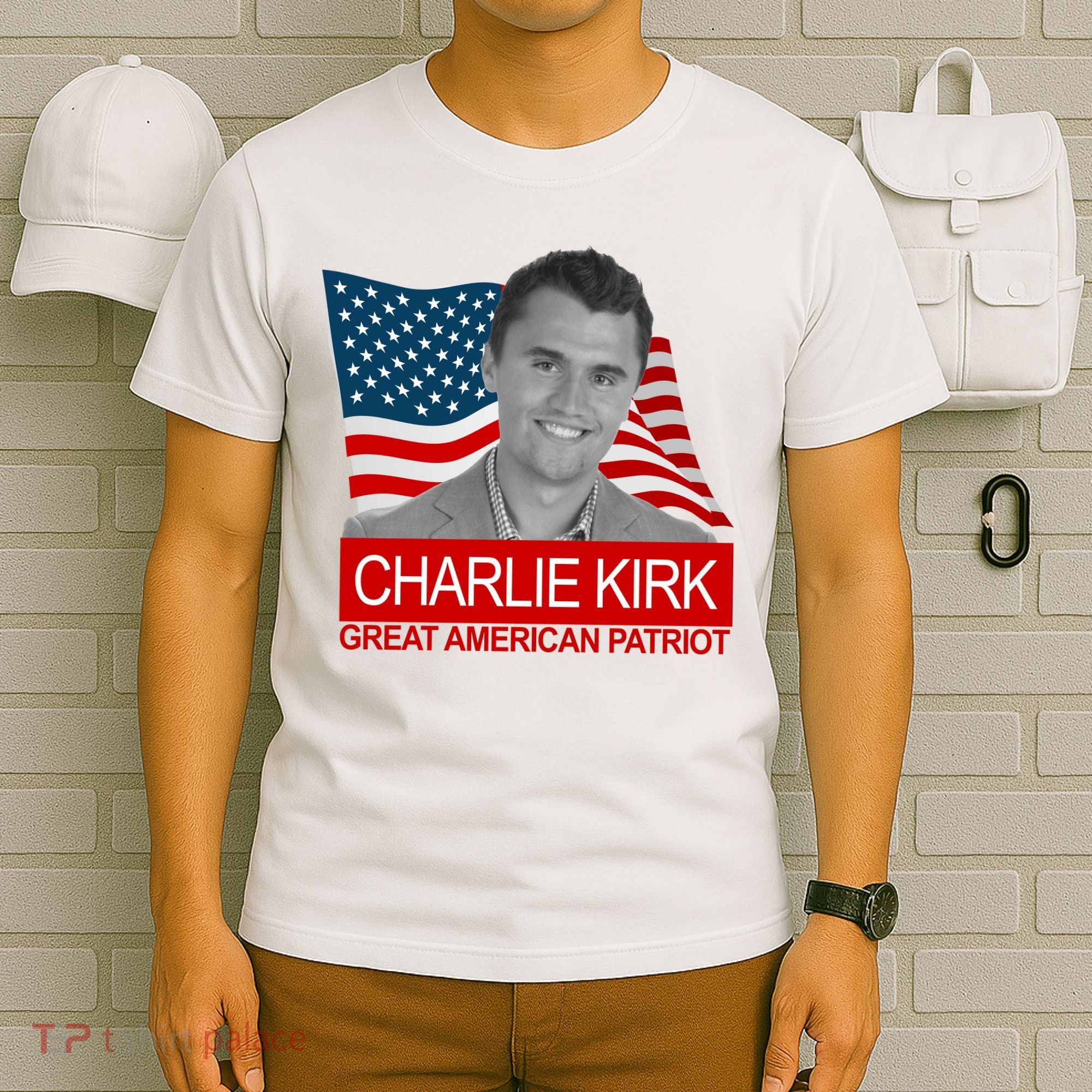 Charlie Kirk Great American Patriot USA Tribute T-Shirt