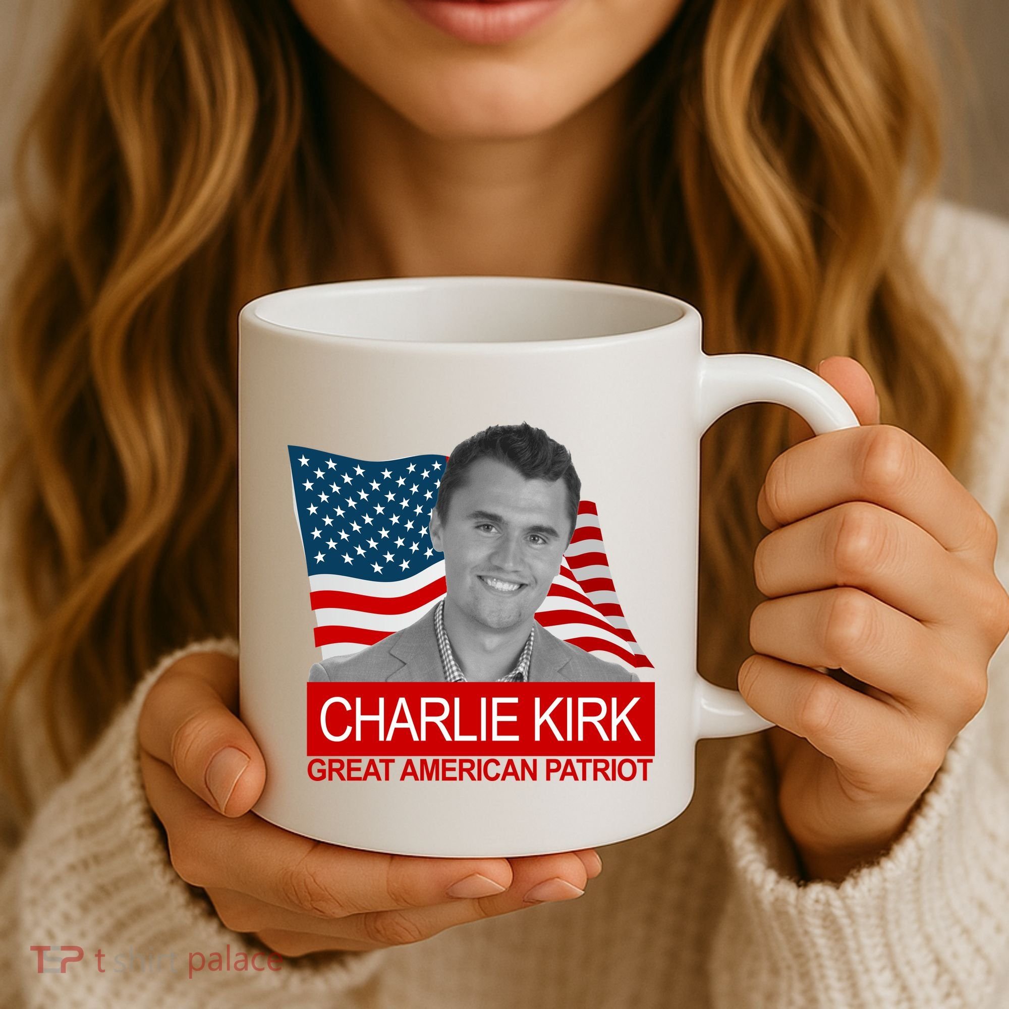 Charlie Kirk Great American Patriot USA Tribute Coffee Mug