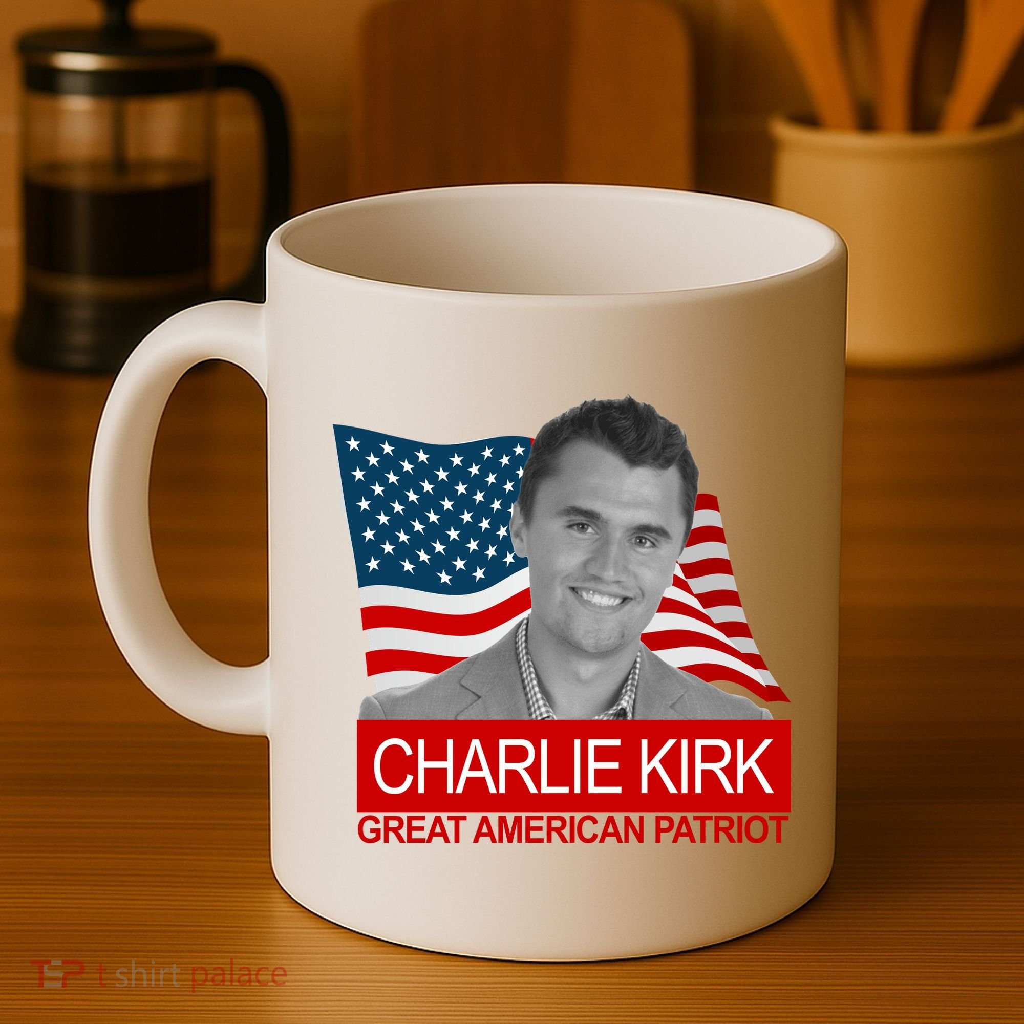 Charlie Kirk Great American Patriot USA Tribute Coffee Mug