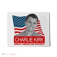 Charlie Kirk Great American Patriot USA Tribute Mousepad thumb 0