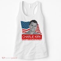 Charlie Kirk Great American Patriot USA Tribute Women's Tank Top thumb 0
