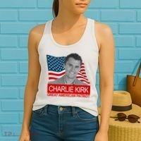 Charlie Kirk Great American Patriot USA Tribute Women's Tank Top thumb 2