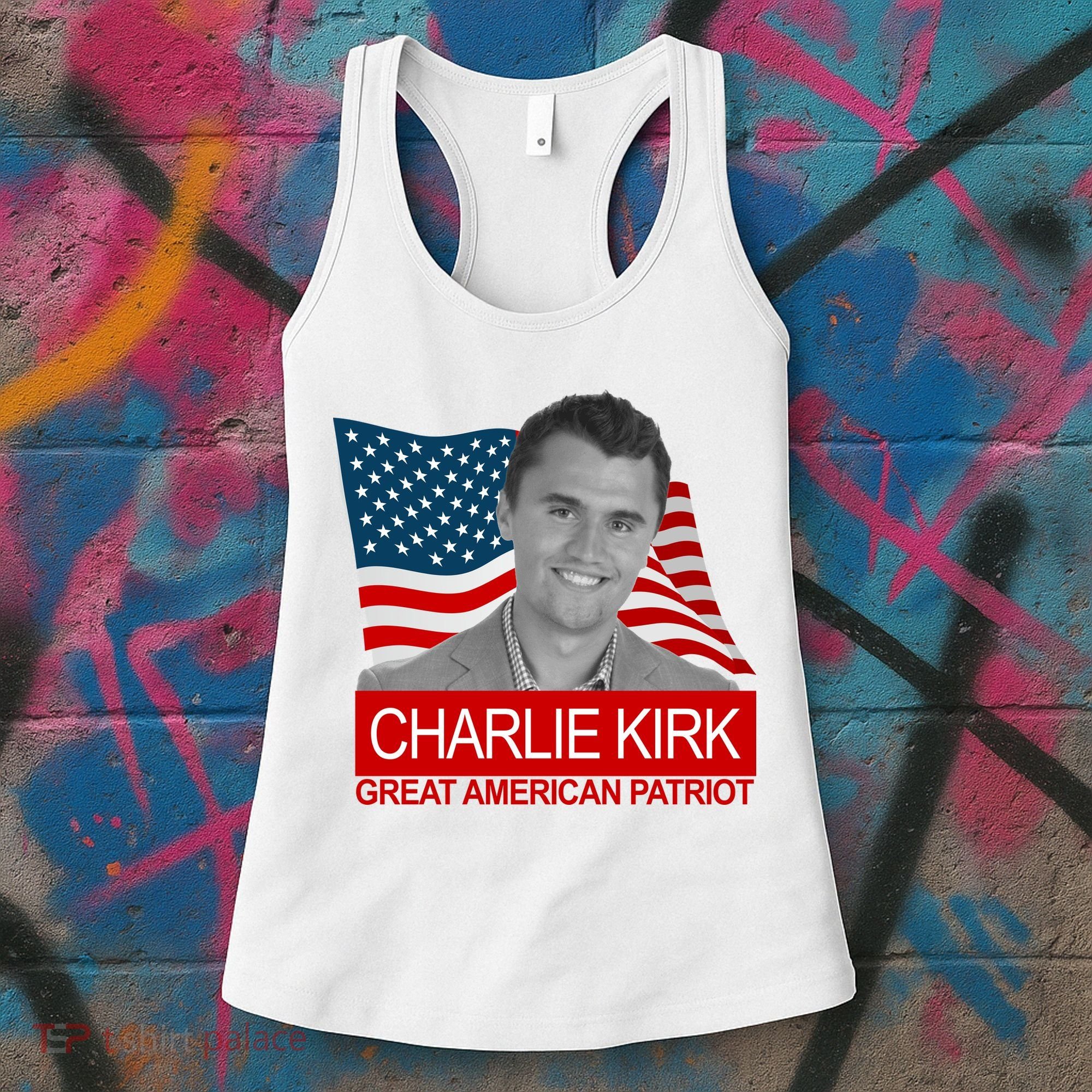 Charlie Kirk Great American Patriot USA Tribute Women's Tank Top