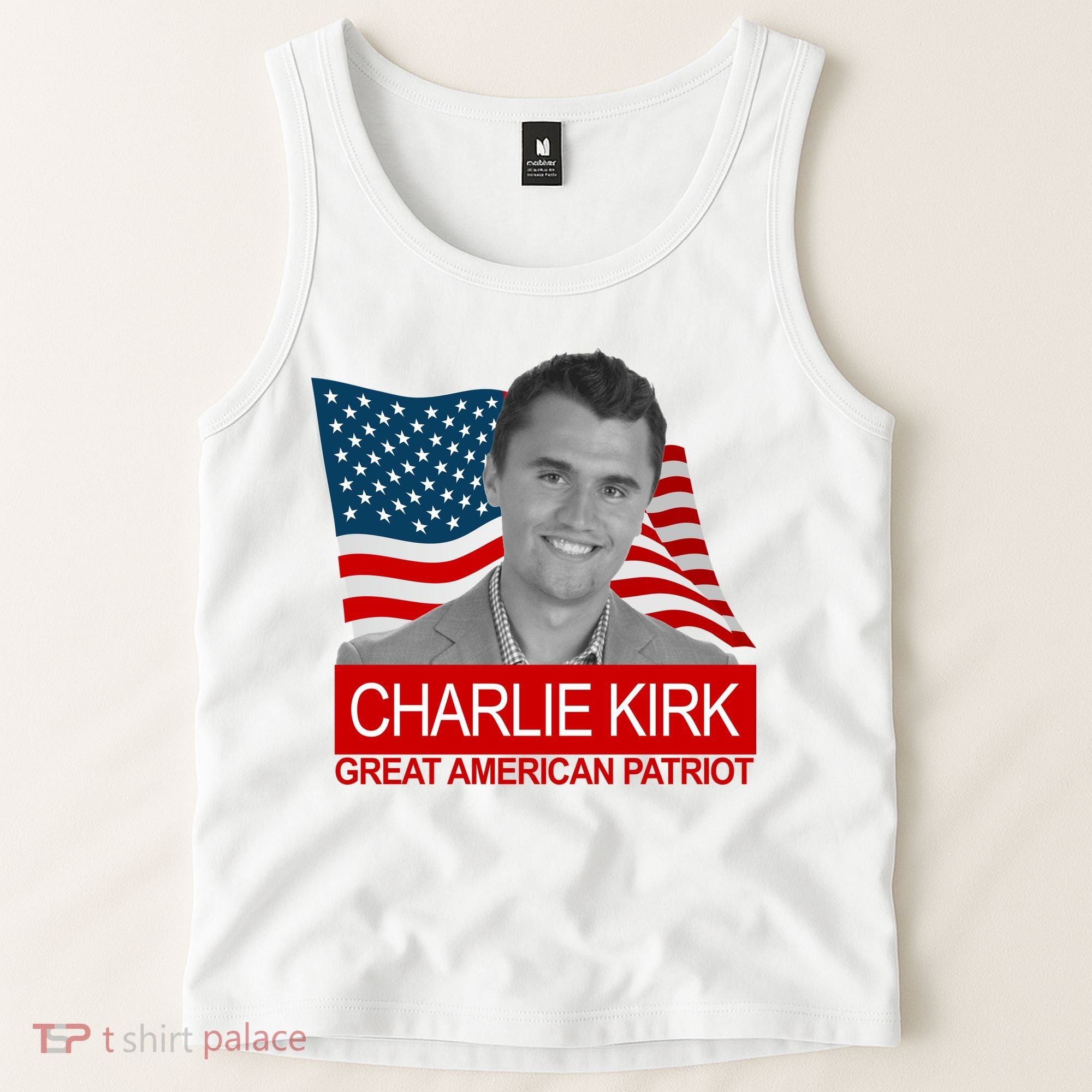 Charlie Kirk Great American Patriot USA Tribute Tank Top