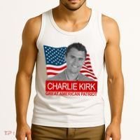Charlie Kirk Great American Patriot USA Tribute Tank Top thumb 3