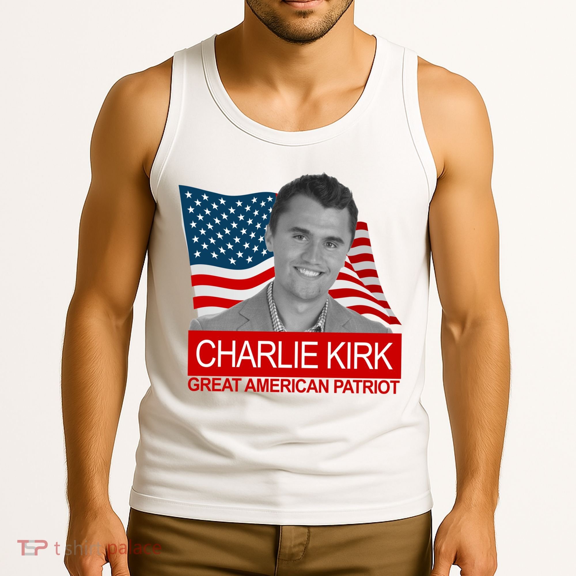 Charlie Kirk Great American Patriot USA Tribute Tank Top