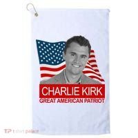 Charlie Kirk Great American Patriot USA Tribute Golf Towel thumb 0
