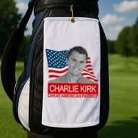Charlie Kirk Great American Patriot USA Tribute Golf Towel thumb 2