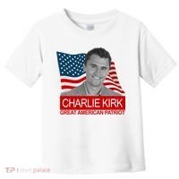Charlie Kirk Great American Patriot USA Tribute Toddler T-Shirt thumb 0