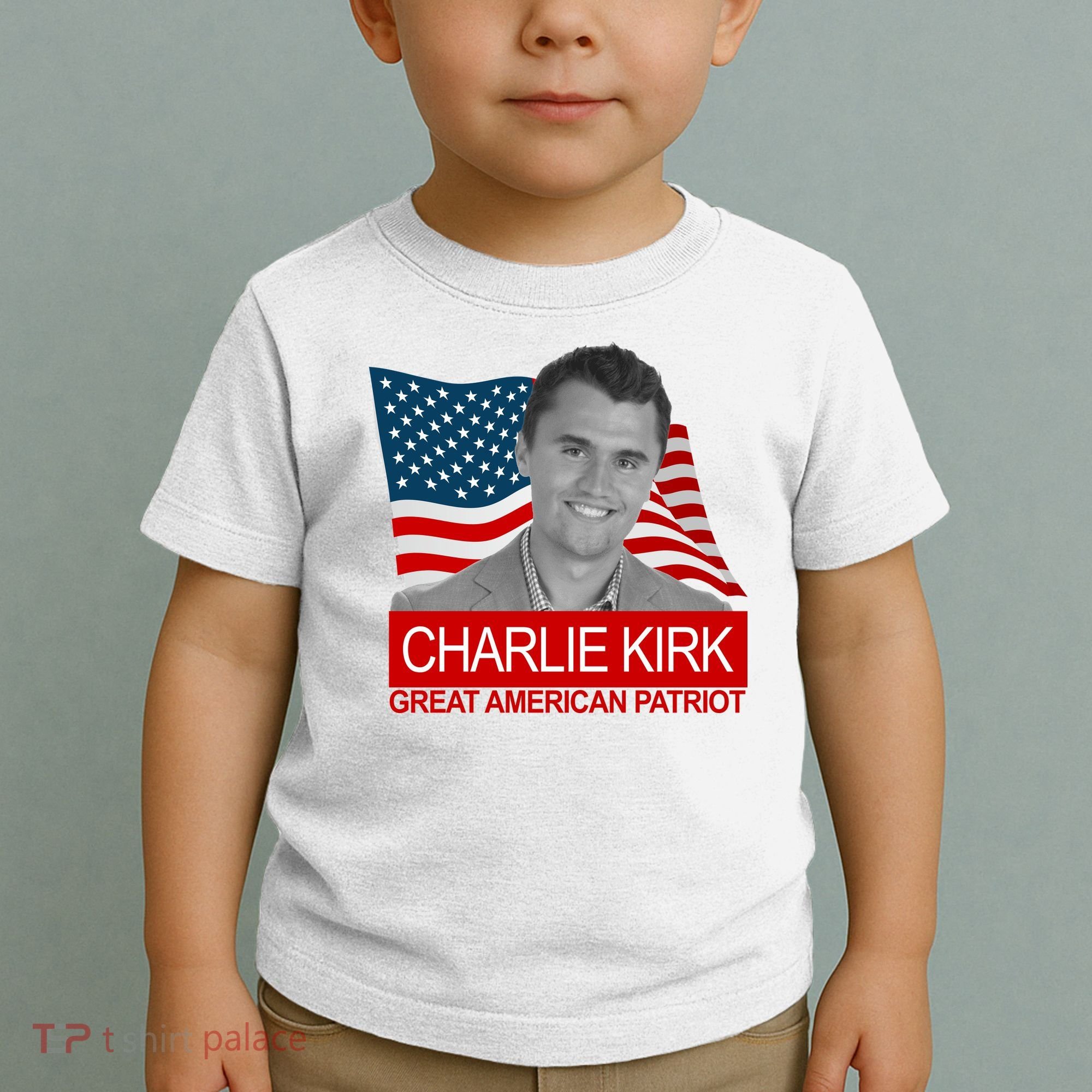 Charlie Kirk Great American Patriot USA Tribute Toddler T-Shirt