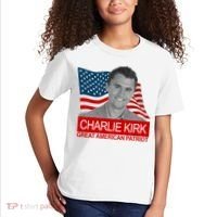 Charlie Kirk Great American Patriot USA Tribute Kids T-Shirt thumb 2