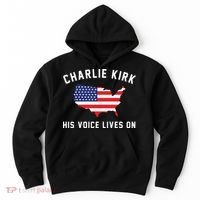Charlie Kirk His Voice Lives On Hoodie thumb 0