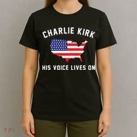 Charlie Kirk His Voice Lives On T-Shirt thumb 4