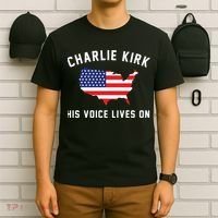 Charlie Kirk His Voice Lives On T-Shirt thumb 6