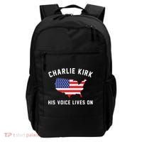 Charlie Kirk His Voice Lives On Backpack thumb 0