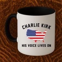 Charlie Kirk His Voice Lives On Coffee Mug thumb 2