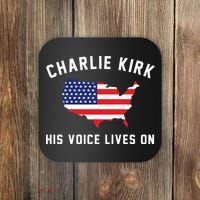 Charlie Kirk His Voice Lives On Coaster thumb 0