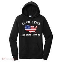 Charlie Kirk His Voice Lives On Women's Hoodie thumb 0