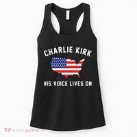 Charlie Kirk His Voice Lives On Women's Tank Top thumb 0