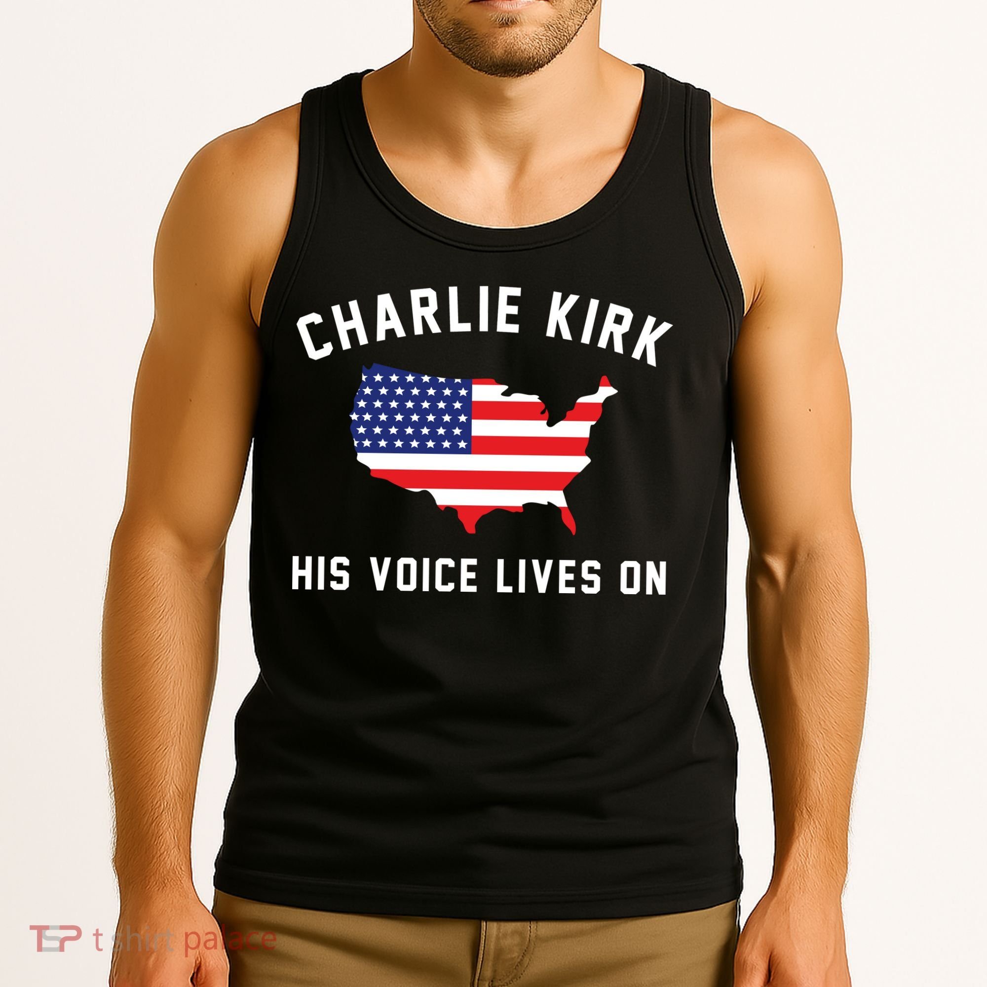 Charlie Kirk His Voice Lives On Tank Top