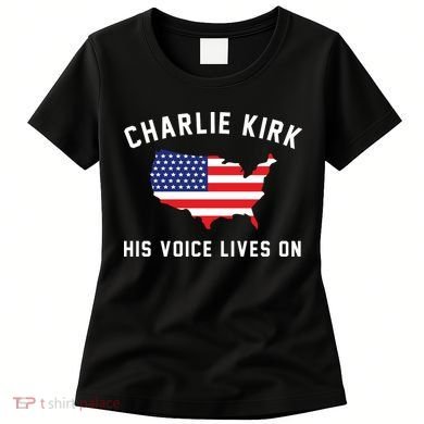 Charlie Kirk His Voice Lives On Women's T-Shirt