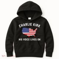 Charlie Kirk His Voice Lives On Kids Hoodie thumb 0